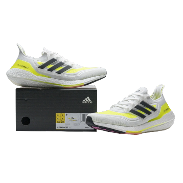 Adidas Ultra Boost 21 White Solar Yellow FY0377