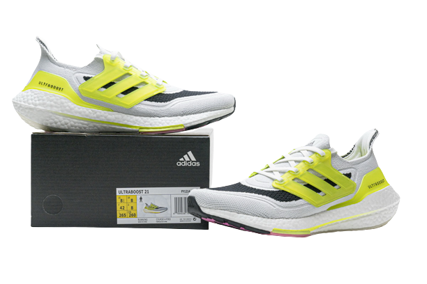 Adidas Ultra Boost 21 White Volt FY1214