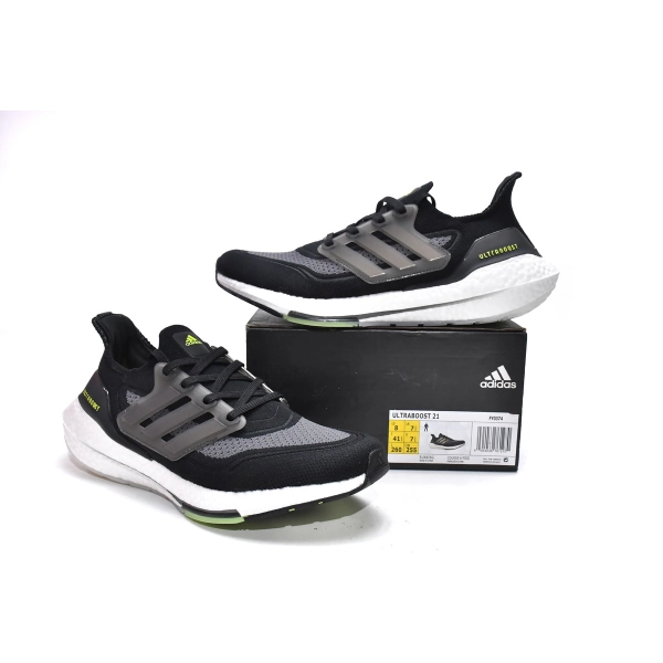 Adidas Ultra Boost 21 Black Solar FY0374