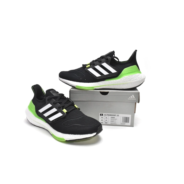 Adidas Ultra Boost 22 Core Black Solar Green  GX6640