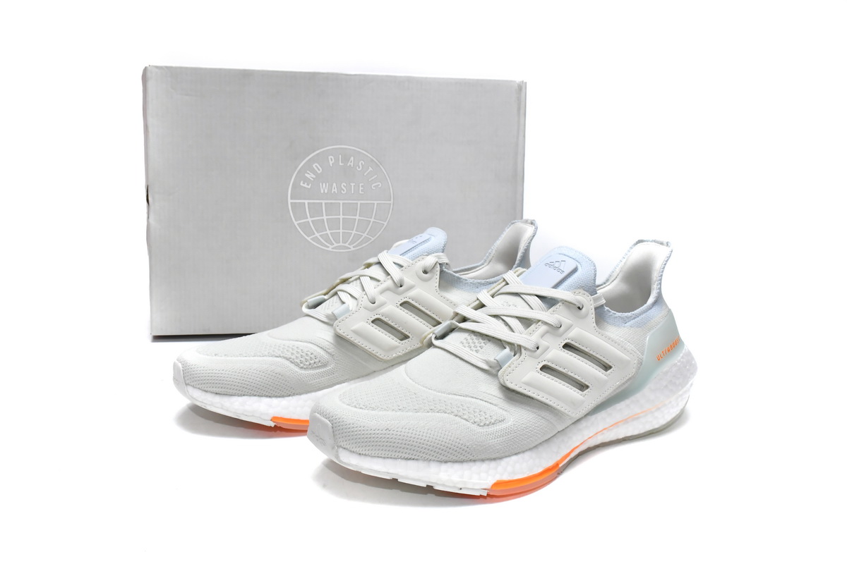 Adidas Ultra Boost 22 White Blue Tint Orange GY6227