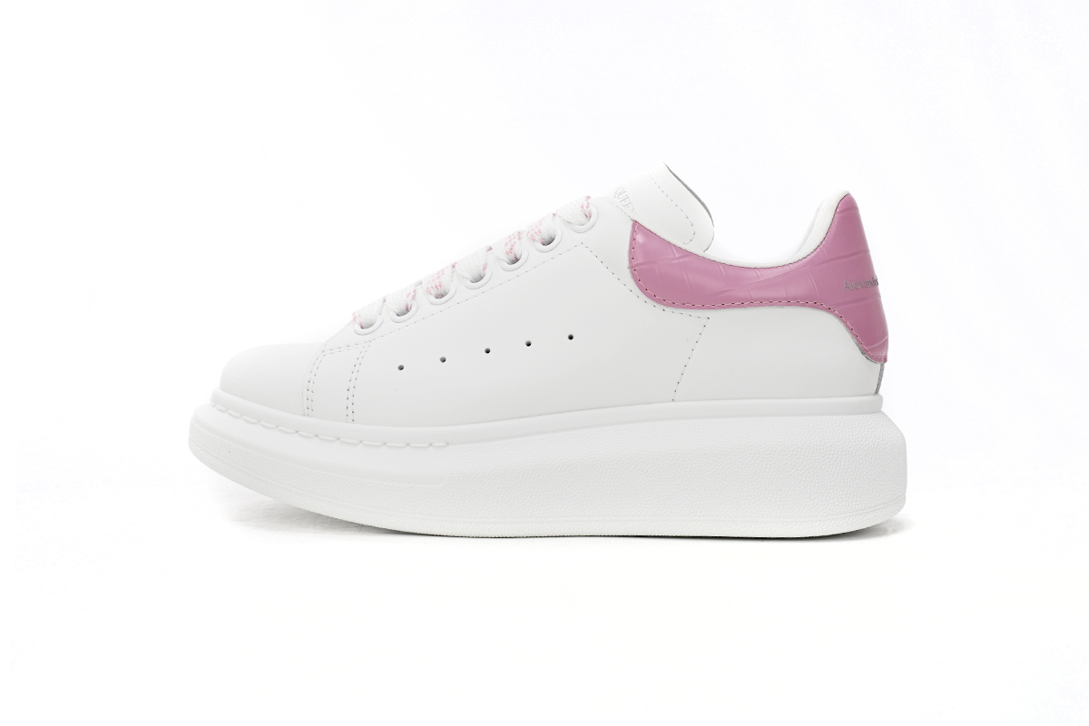 Alexander McQueen Oversized White Pink Croc 718233 WICG6 8887