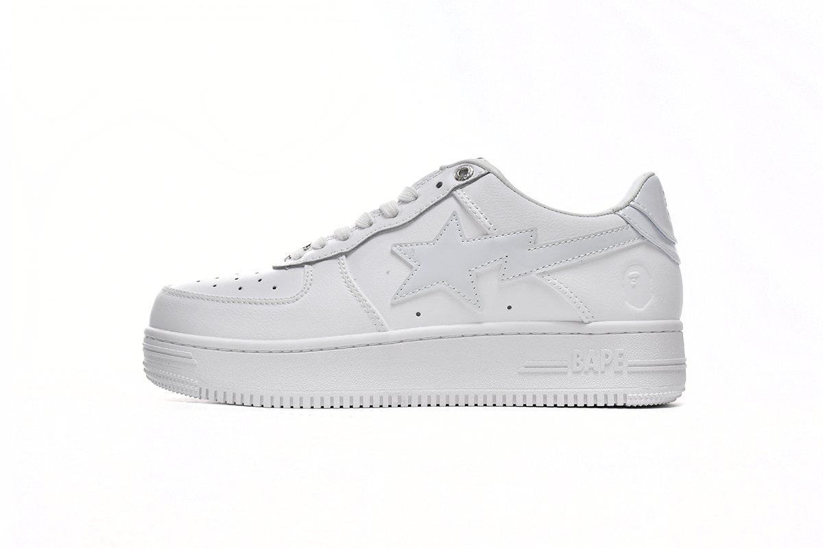 A Bathing Ape Bape Sta Low M2 White Leather (2020) 1G80191007-WHT