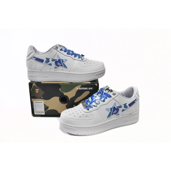 A Bathing Ape Bape Sta Low White ABC Camo Blue (2021) 1H20191045-BLU