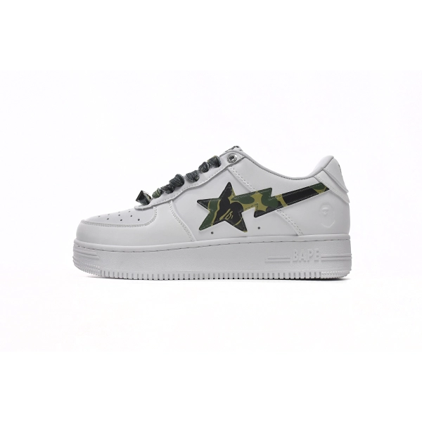 A Bathing Ape Bape Sta Low White ABC Camo Green (2021) 1H20191045-GRN