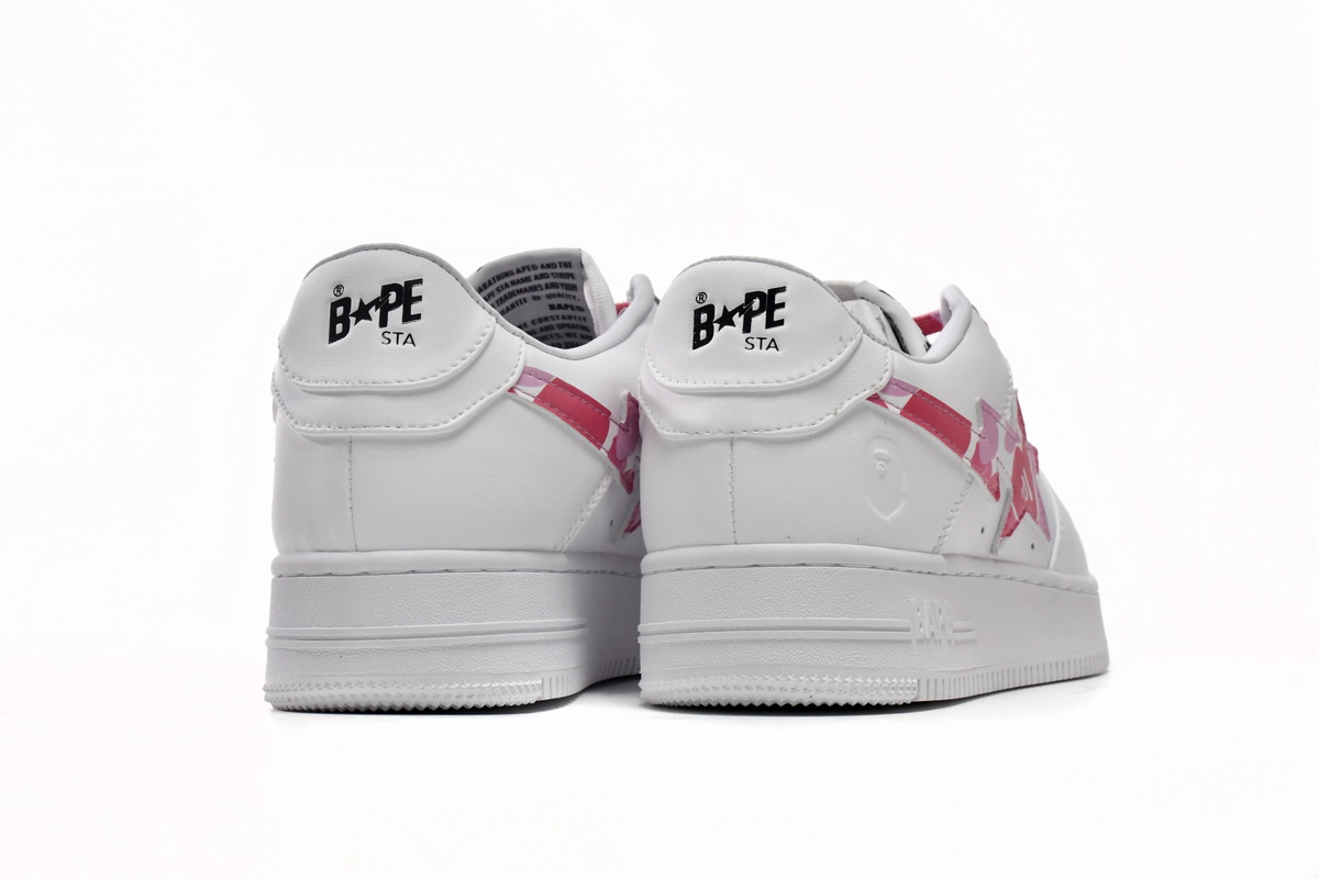 A Bathing Ape Bape Sta Low White ABC Camo Pink (2021) 1H20191045-PNK