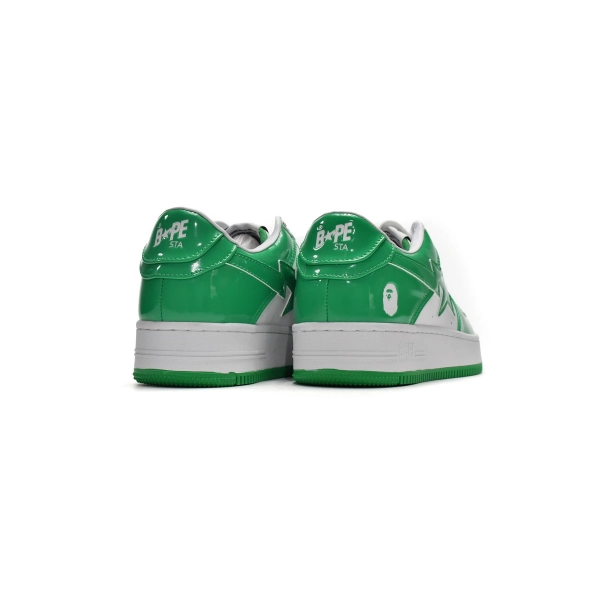 A Bathing Ape Bape Sta Patent Leather Green White 1I70-291-001/1I70-191-002