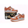 A Bathing Ape Bape Sta Patent Leather Orange White 1I70-291-001/1I70-191-002