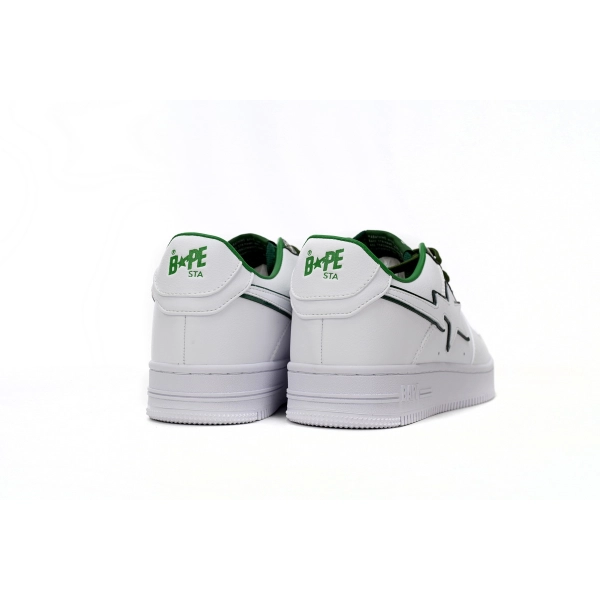 A Bathing Ape Bape Sta Patent Leather White Green 1J30-191-017/1J30-291-017