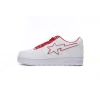 A Bathing Ape Bape Sta Patent Leather White Red 1J30-191-017/1J30-291-017