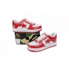 A Bathing Ape Bape Sta Patent Leather White Red (2023) 1I70-291-021/1I70-191-022