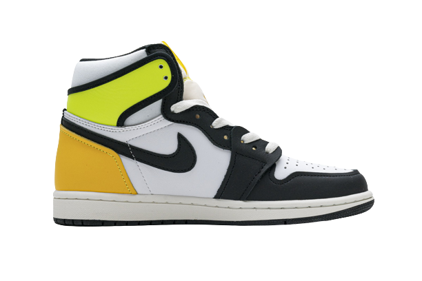 Jordan 1 Retro High White Black Volt University Gold 555088-118