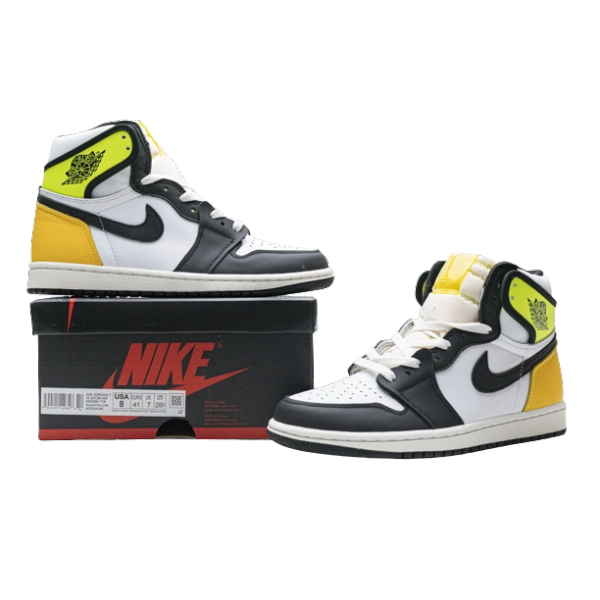 Jordan 1 Retro High White Black Volt University Gold 555088-118 (XP Batch)
