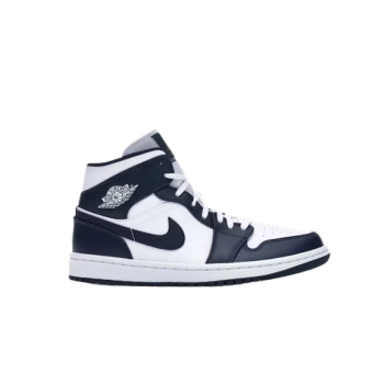 Jordan 1 Mid White Metallic Gold Obsidian 554724-174