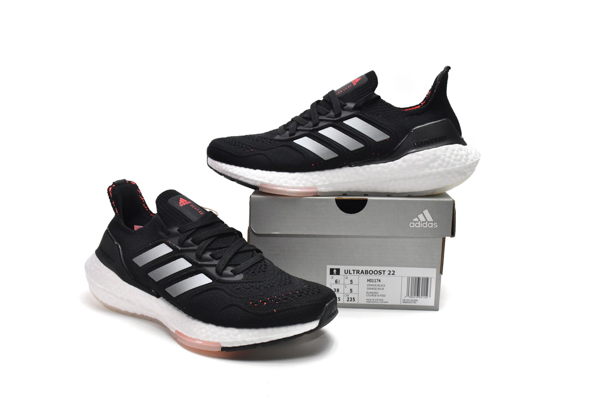 Adidas Ultra Boost 22 Heat.Rdy Core Black Clear Orange  H01174