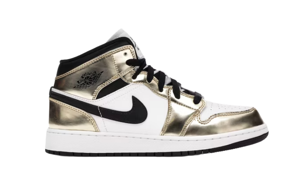 Jordan 1 Mid Metallic Gold Black White  DC1420-700