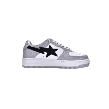 A Bathing Ape Bape Sta Low Grey Black 001FWH701002_WHT_A / 1H70-291-002