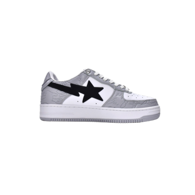 A Bathing Ape Bape Sta Low Grey Black 001FWH701002_WHT_A / 1H70-291-002
