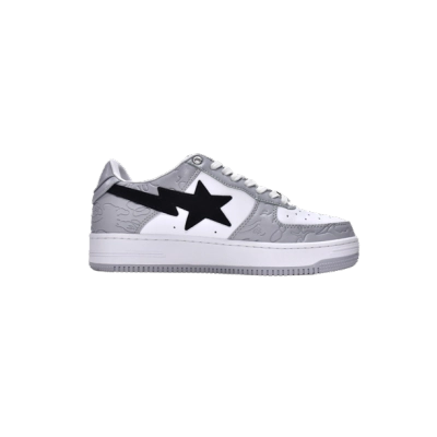 A Bathing Ape Bape Sta Low Grey Black 001FWH701002_WHT_A / 1H70-291-002