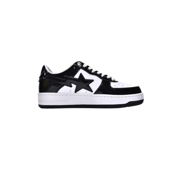A Bathing Ape Bape Sta Patent Leather Black White 1I70-291-001/1I70-191-002