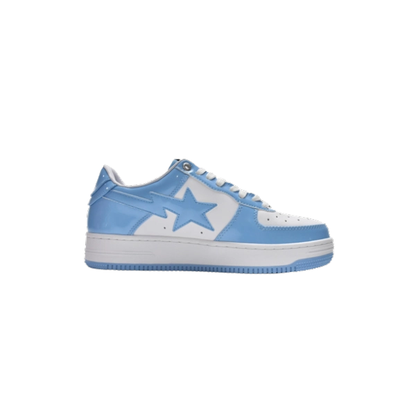 A Bathing Ape Bape Sta Patent Leather Blue White 1M70-191-001