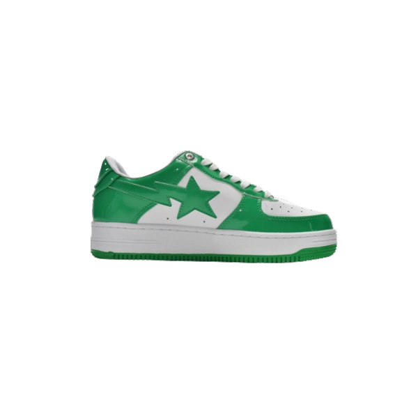 A Bathing Ape Bape Sta Patent Leather Green White 1I70-291-001/1I70-191-002