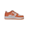 A Bathing Ape Bape Sta Patent Leather Orange White 1I70-291-001/1I70-191-002