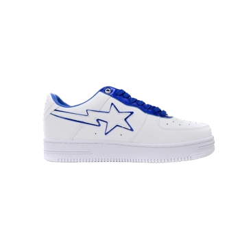 A Bathing Ape Bape Sta Patent Leather White Blue 1J30-191-017/1J30-291-017