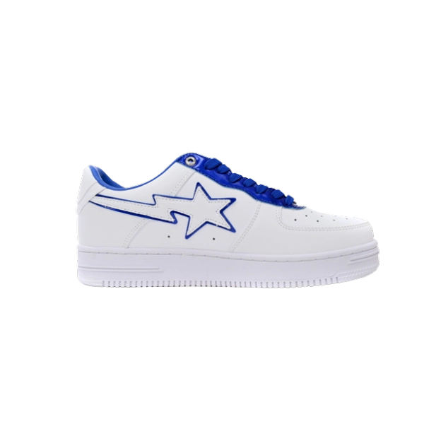 A Bathing Ape Bape Sta Patent Leather White Blue 1J30-191-017/1J30-291-017