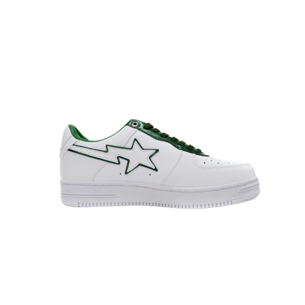 A Bathing Ape Bape Sta Patent Leather White Green 1J30-191-017/1J30-291-017