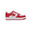A Bathing Ape Bape Sta Patent Leather White Red (2023) 1I70-291-021/1I70-191-022
