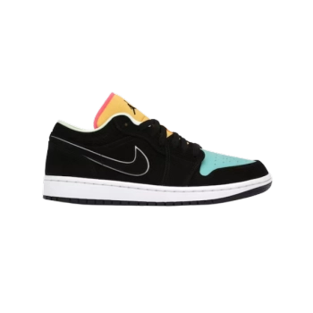 Jordan 1 Low Black Aurora Green Laser Orange CK3022-013