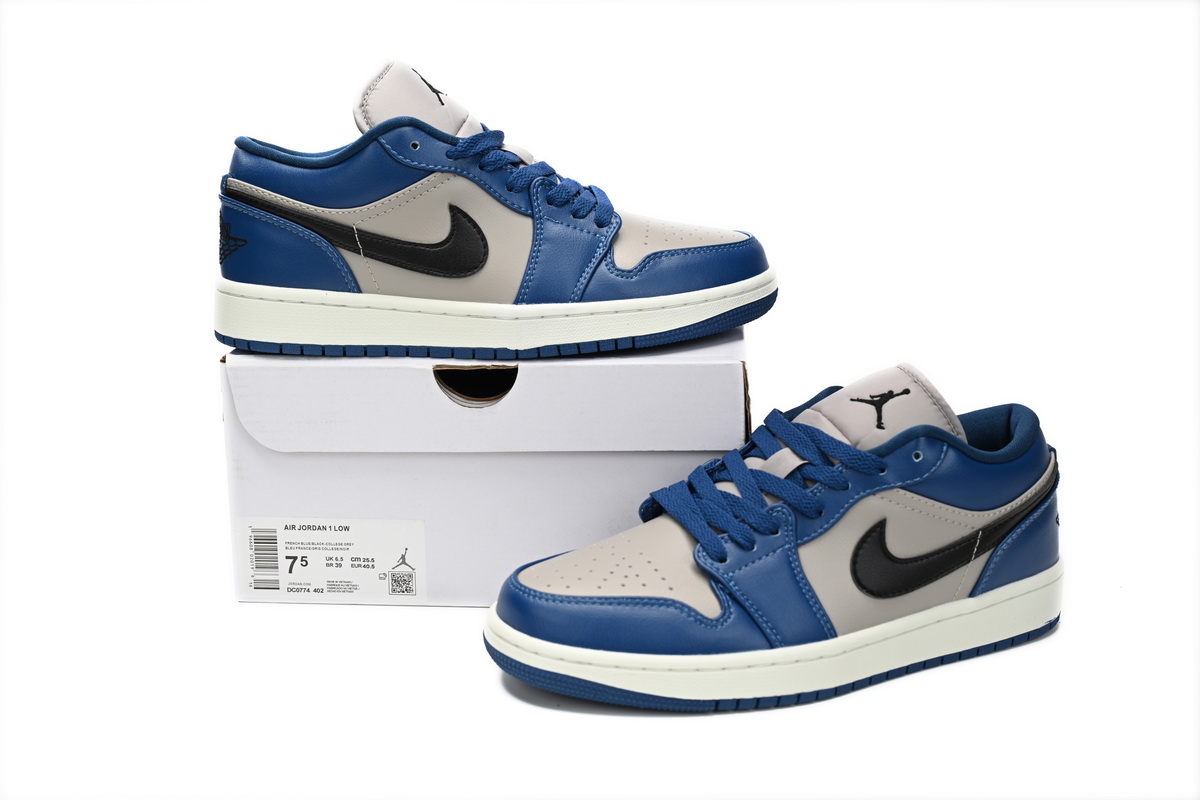 Jordan 1 Low French Blue College Grey DC0774-402