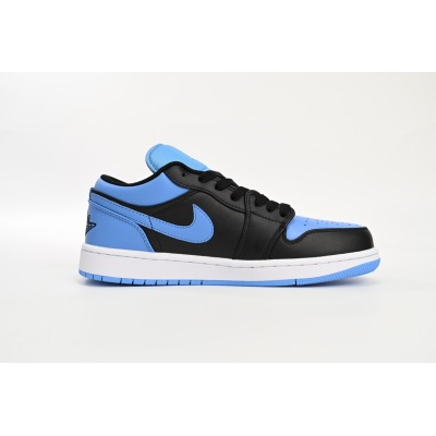 Jordan 1 Low Black University Blue 553558-041