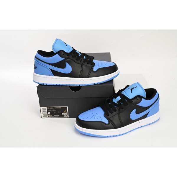 Jordan 1 Low Black University Blue 553558-041