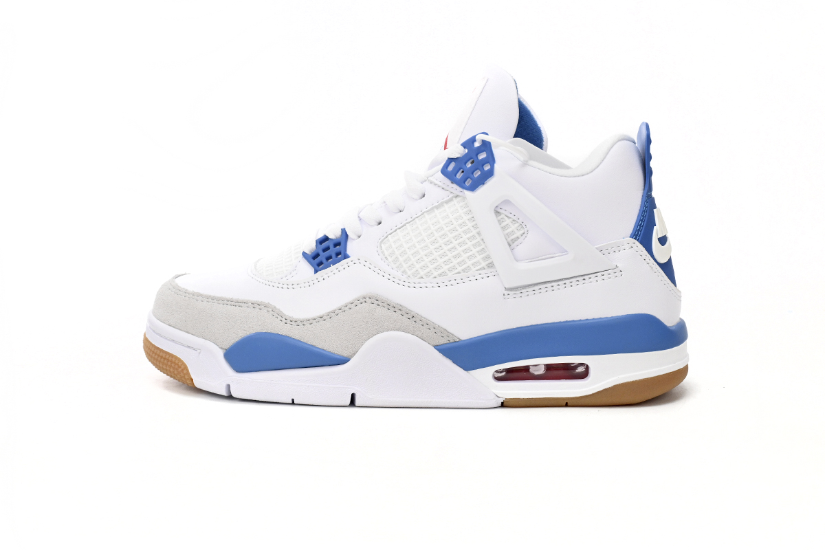 Nike SB x Air Jordan 4 White Blue DR5415-104 (Advance Batch)