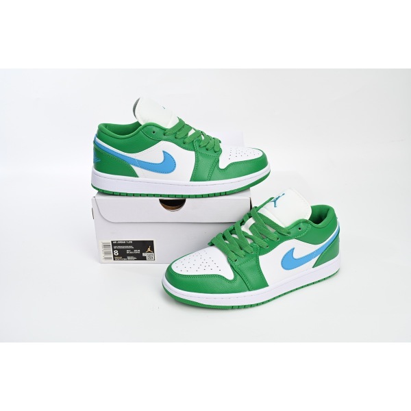 Jordan 1 Low Lucky Green Aquatone DC0774-304