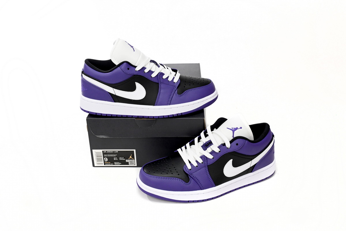 Jordan 1 Low Court Purple Black 553558-501