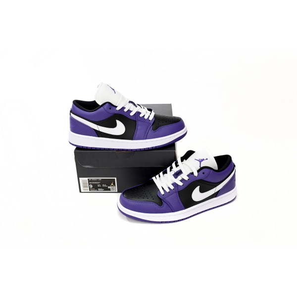 Jordan 1 Low Court Purple Black 553558-501