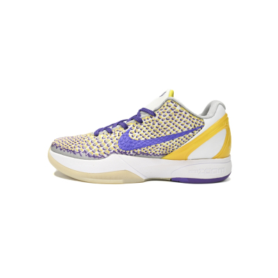 Nike Kobe 6 White Purple Yellow CW2190-105