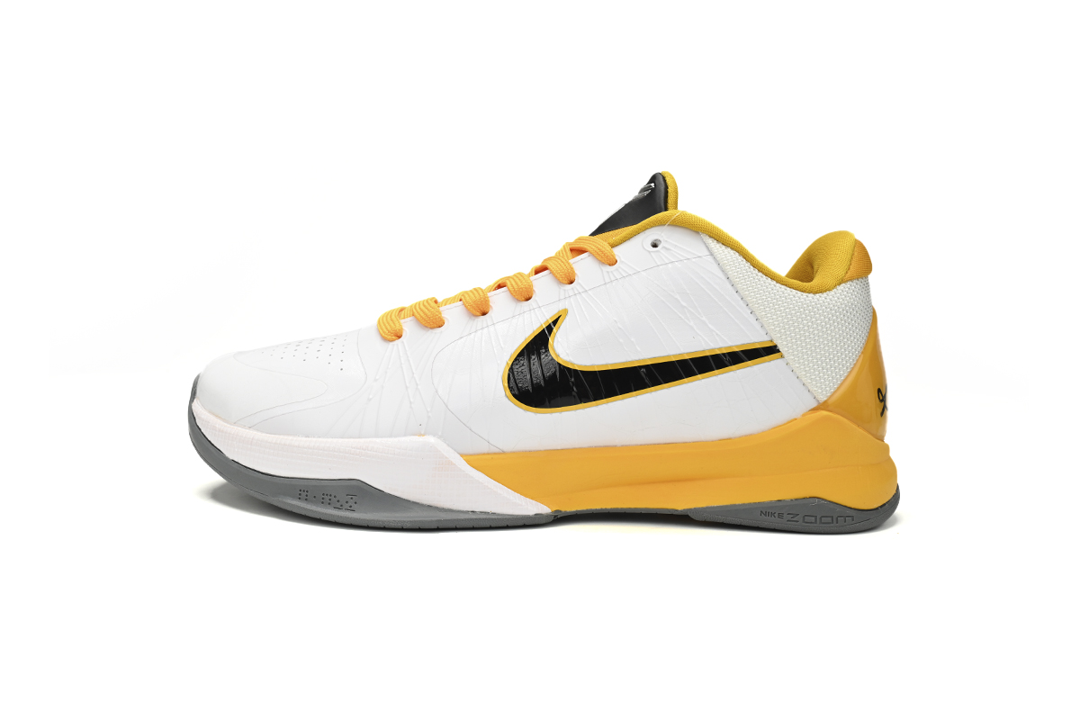 Nike Kobe 5 White Black Yellow 386430-104
