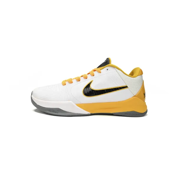 Nike Kobe 5 White Black Yellow 386430-104