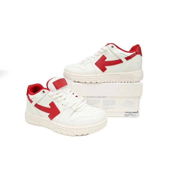 OFF-WHITE Out Of Office OOO Low Tops 2024 Lunar New Year Red White OMIA189G 23LEA007 0125