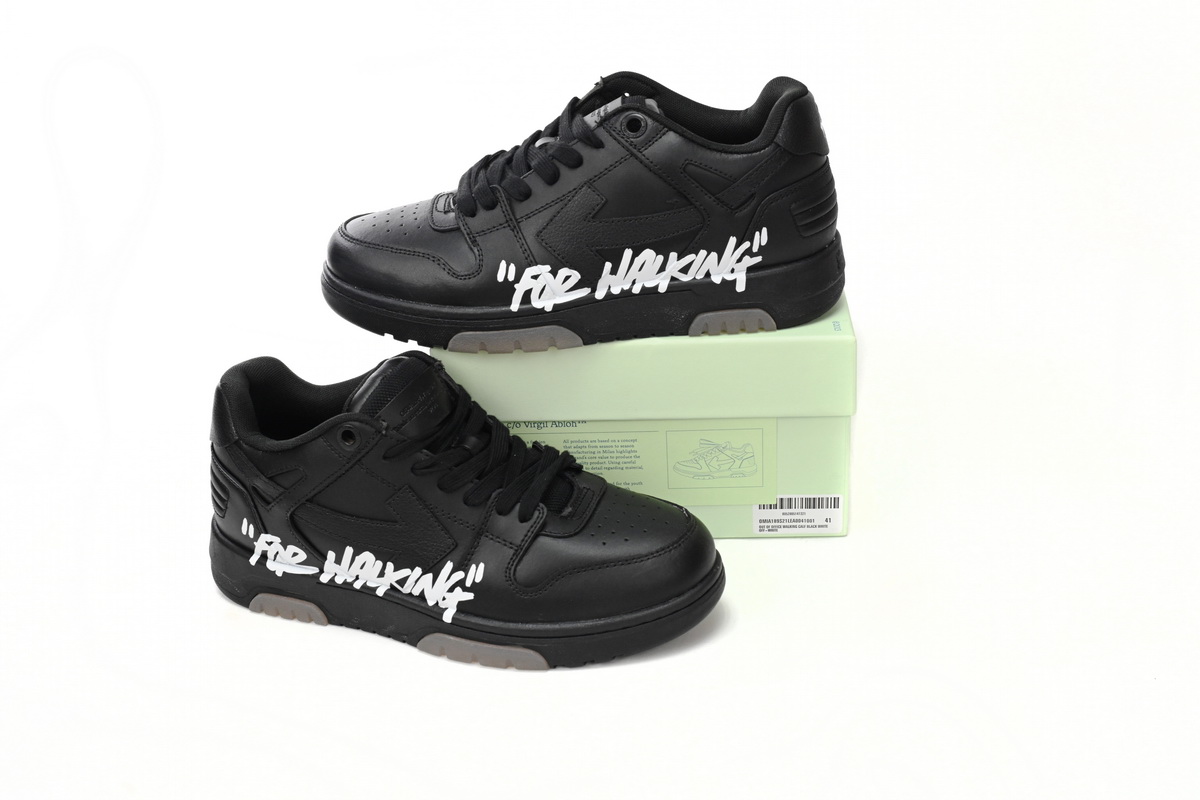 OFF-WHITE OOO Low Tops For Walking Black White OMIA18 9S21LEA00 41001