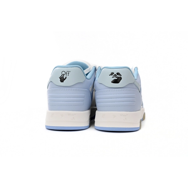 OFF-WHITE OOO Low Out Of Office Calf Leather White Light Blue OMIA189 C99LEA00 10140