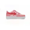 A Bathing Ape Bape Sta Low Pink Paint Leather 1H2-019-1046 
