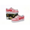A Bathing Ape Bape Sta Low Pink Paint Leather 1H2-019-1046 