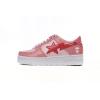 A Bathing Ape Bape Sta Low Pink Paint Leather 1H2-019-1046 