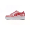 A Bathing Ape Bape Sta Low Pink Paint Leather 1H2-019-1046 