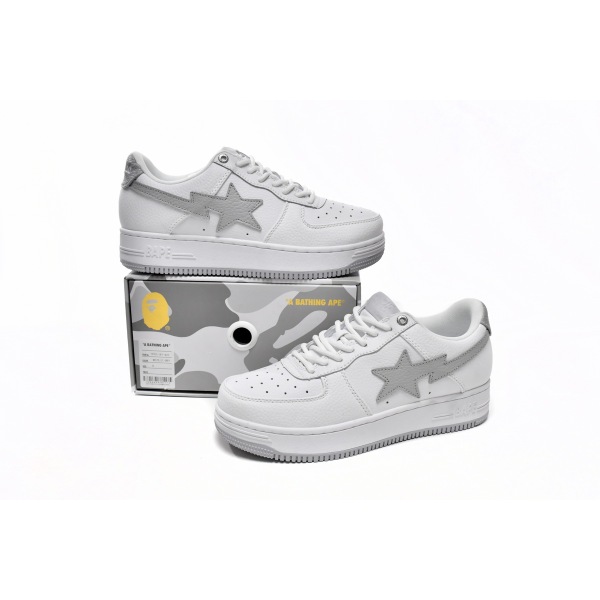 A Bathing Ape Bape Sta Low White Grey 1H73-191-921 